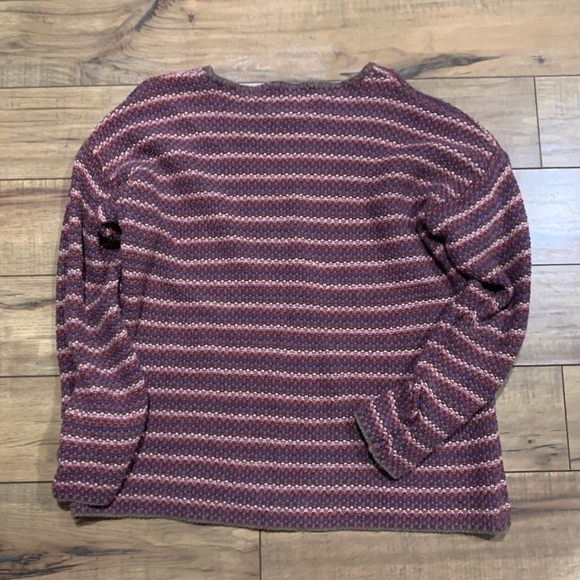 Express Tricot Brown Striped Sweater Vintage 90s Large - Picture 4 of 5